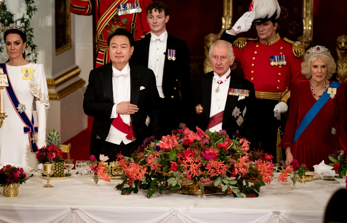 Kate Middleton, Camilla, Charles, la dineul de stat, Foto Getty (8) jpg