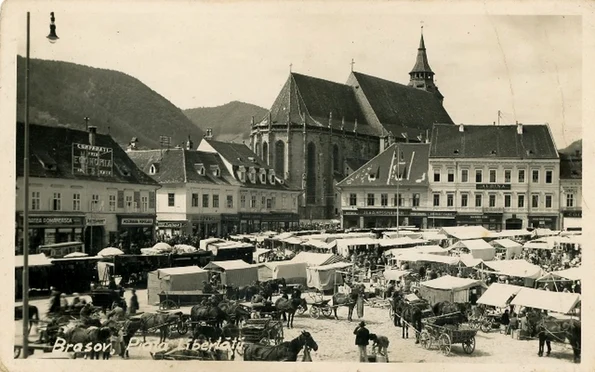Zi de târg în Brașovul interbelic (© iMAGO Romaniae)