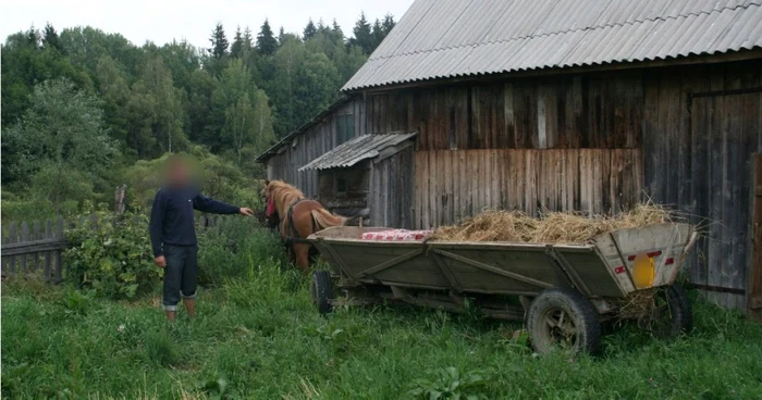 Ţigări de contrabandă în căruţă