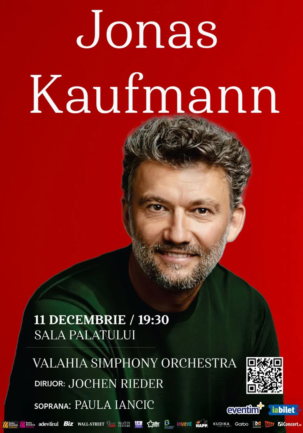Jonas Kaufmann, legenda operei mondiale, în premieră la Sala Palatului- un dar de neuitat pentru luna decembrie