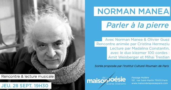 Afis eveniment Norman Manea Paris