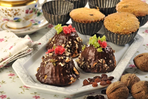 Gingerbread Muffins with Nuts and Raisins jpeg