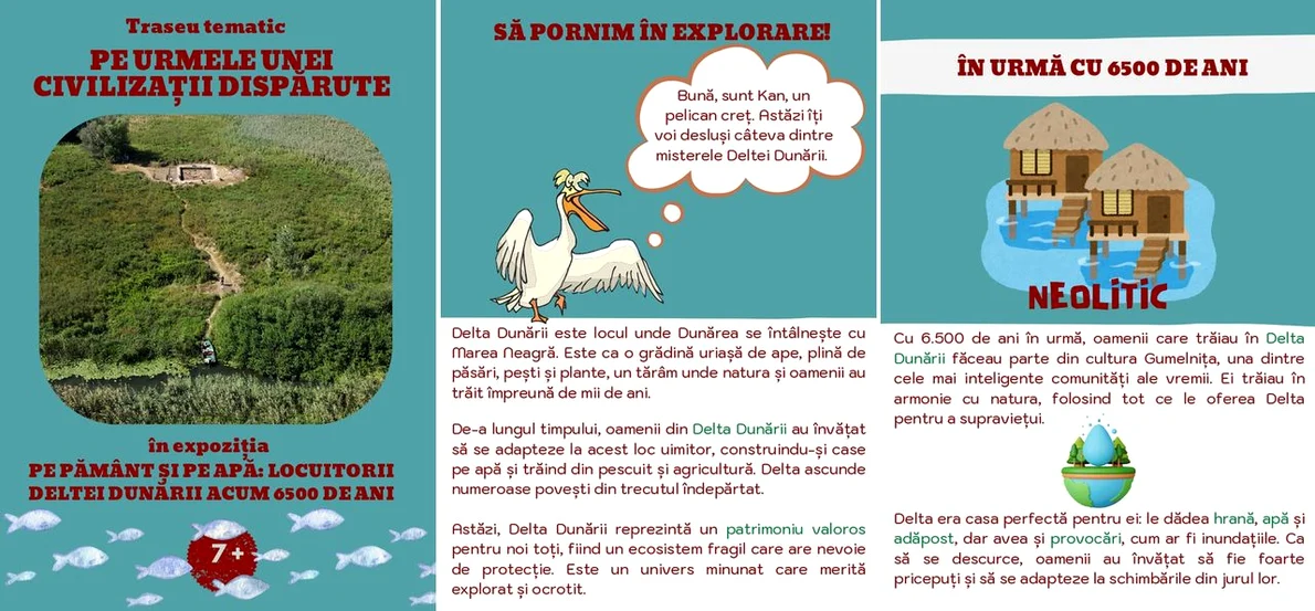 Traseu tematic interactiv pentru expoziția „Pe pământ și pe apă: locuitorii Deltei Dunării acum 6500 de ani”
