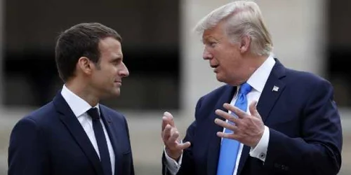 Donald Trump primit de Emmanuel Macron la Paris FOTO AFP 