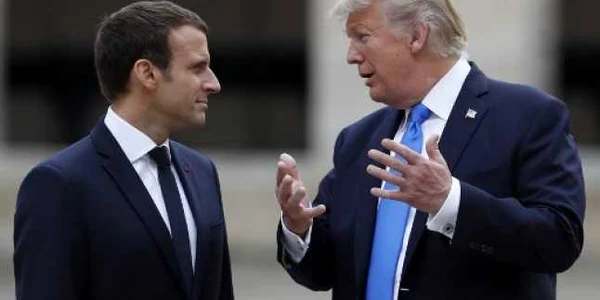 Donald Trump primit de Emmanuel Macron la Paris FOTO AFP 