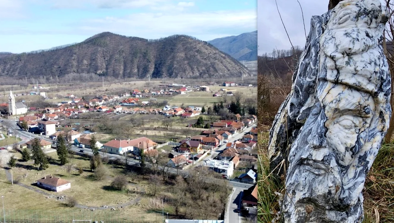 Sântamaria Orlea și statuia unui dac. Foto: Daniel Guță. ADEVĂRUL