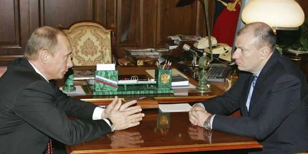 Vladimir Putin si Vladimir Potanin FOTO AP