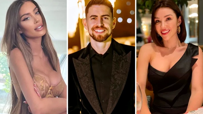 Jorginho, între amantă, stânga, și viitoarea soție