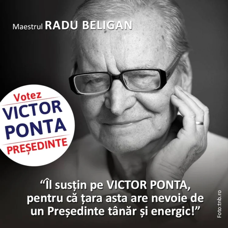 Radu Beligan, susţinătorul lui Victor Ponta