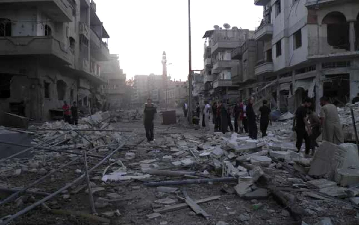 Clădiri importante din Siria au fost aduse la pământ în urma bombardamentelor FOTO Reuters
