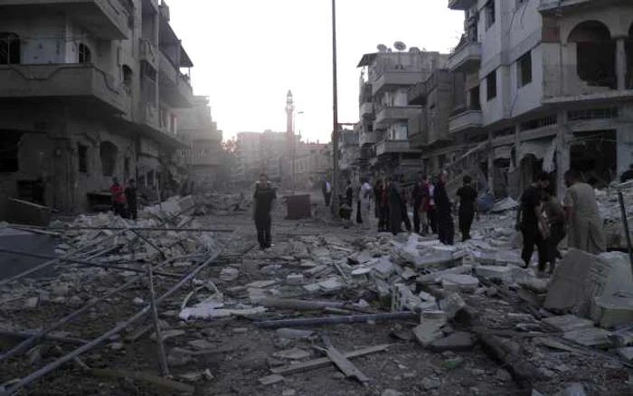 Clădiri importante din Siria au fost aduse la pământ în urma bombardamentelor FOTO Reuters