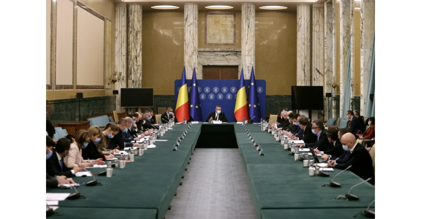 Premierul Nicolae Ciucă a întrunit o şedinţă a Comitetului Interministerial OCDE, miercuri, care se va ocupa de coordonarea negocierilor. FOTO: Gov.ro