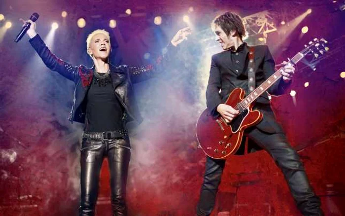 
		    
		      Marie
Fredriksson și Per Gessle, membrii formației Roxette FOTO: Emagic				