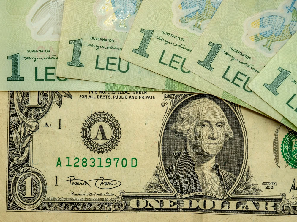 Leu romanesc versus dolar FOTO Shutterstock 