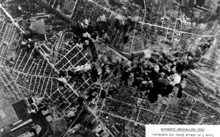 bucuresti imagini aeriene bombardamente 1944