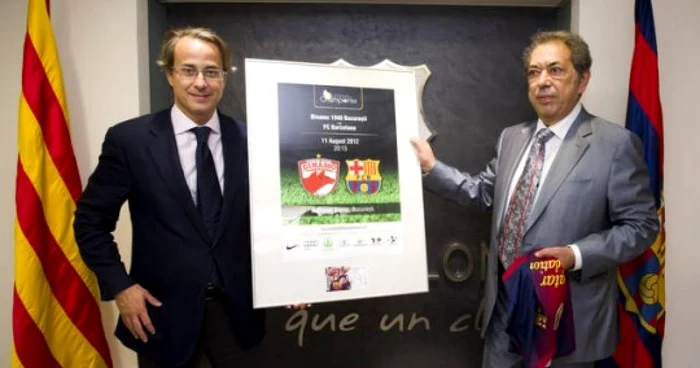 Nicolae Badea şi Javier Faus, vicepreşedintele Barcelonei