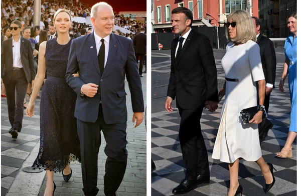 Macron și Prinții de Monaco colaj  jpg