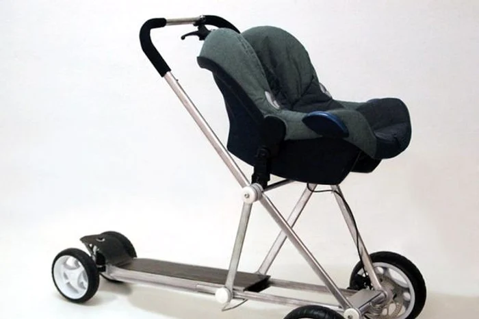 Cărucior cu trotineta, pentru parinti... cu atitudine