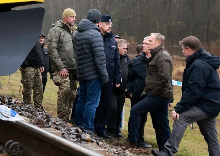 Premierul Donald Tusk a confirmat că incidentul a fost un act de sabotaj FOTO: X/ Donald Tusk