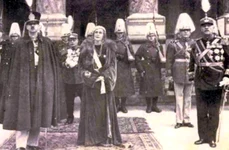 Regele Carol al II-lea și Regina Maria participând la Te-Deumul de Anul Nou (1935)