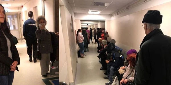 Cozile de la Unitatea de Primiri Urgenţe a Spitalului Judeţean Vâlcea înainte de pandemie Foto Vocea Vâlcii