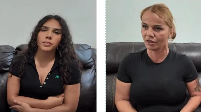 Sabrina Starman şi Andreea Dumitru. FOTO: colaj captură video