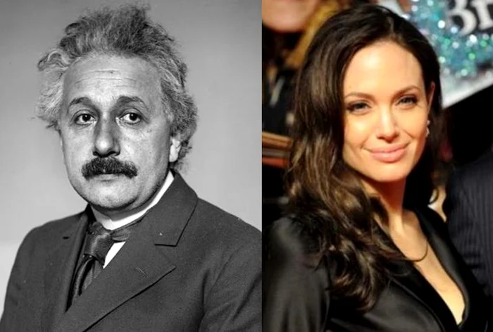 Albert Einstein şi Angelina Jolie