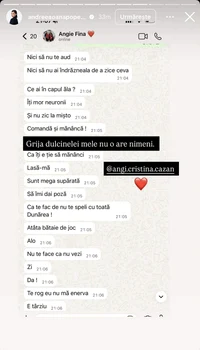Conversația dintre Andreea Popescu și fina sa - Foto: Instagram
