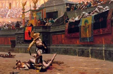 „Pollice Verso”, pictură de Jean-Léon Gérôme (© Phoenix Art Museum / Wikimedia Commons)