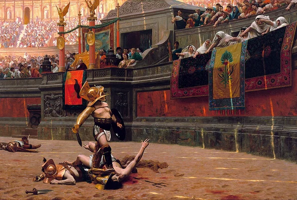 „Pollice Verso”, pictură de Jean-Léon Gérôme (© Phoenix Art Museum / Wikimedia Commons)