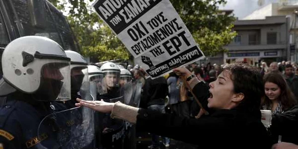 proteste grecia televiziune reuters