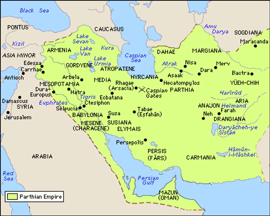 Map of Iran under Parthian Dynasty gif gif