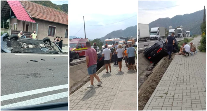 Mașina în care se afla ministrul Familei s-a răsturnat FOTO: Se intampla in Valcea