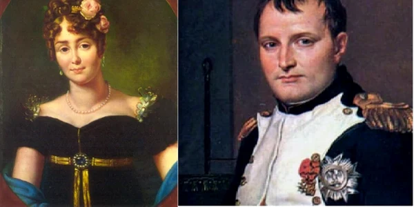 Contesa Marie Walewska şi Napoleon Bonaparte Foto colaj