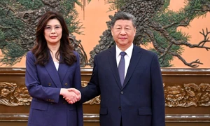Xi Jinping si lidera KMT Cheng Li wun FOTO X / Li Jingjing @Jingjing_Li