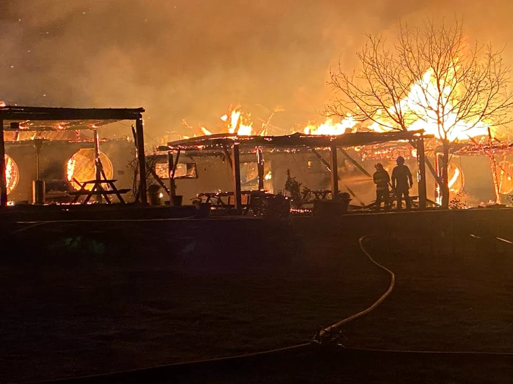 Incendiul devastator din Tohani FOTO Facebook ISU Prahova