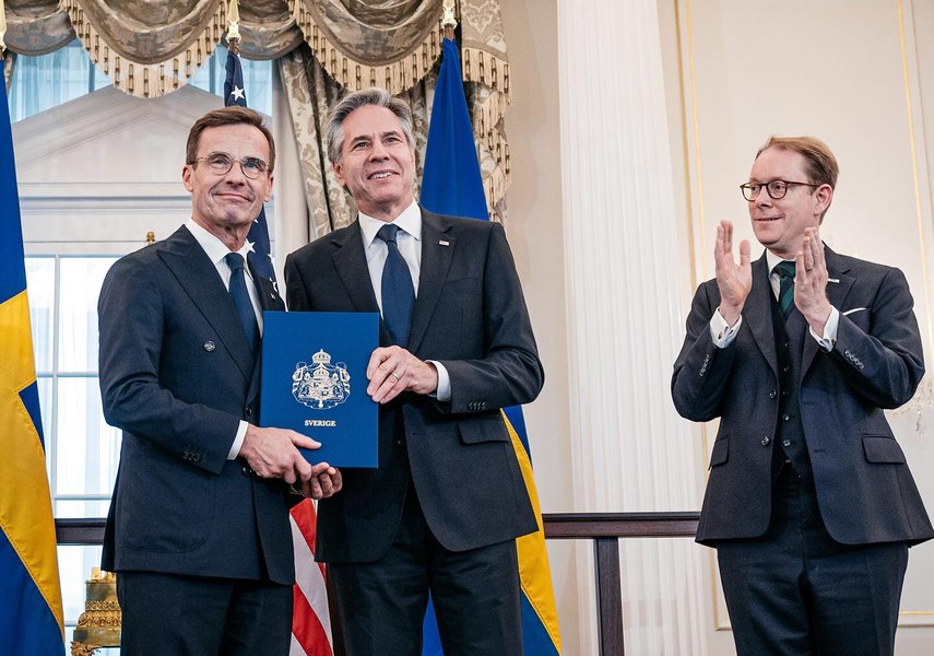 Suedia a devenit oficial membră a NATO. Blinken: „Totul s-a schimbat" după invazia rusă în Ucraina