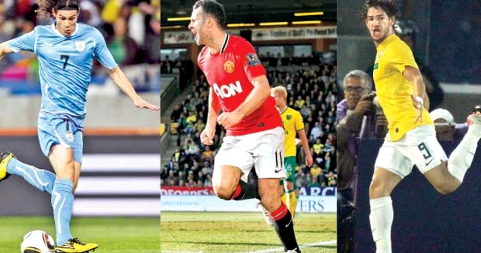 Edinson Cavani(Uruguay), Ryan Giggs(Marea Britanie), Alexandre Pato(Brazilia)