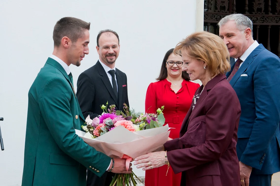 Majestatea Sa Margareta și Principele Radu, prima apariție din aceasta toamnă la Palatul Elisabeta. FOTO: Daniel Angelescu, Casa Majestății Sale