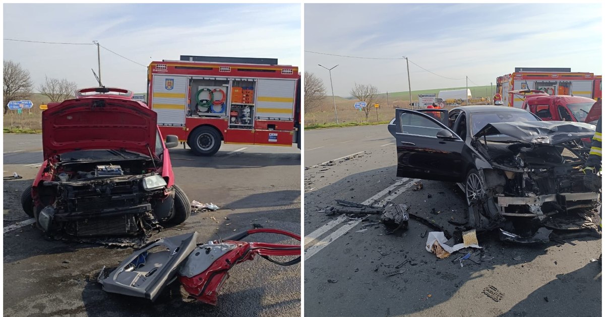 Accident grav în Constanța: șapte persoane afectate, una inconștientă, elicopter SMURD la fața locului.