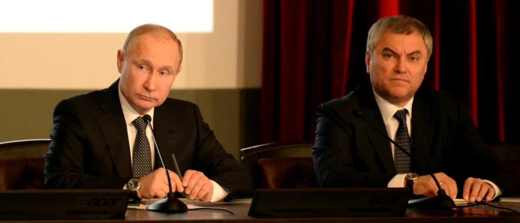 Președintele Dumei de Stat alături de președintele Vladimir Putin. Foto: Shutterstock (Arhivă)