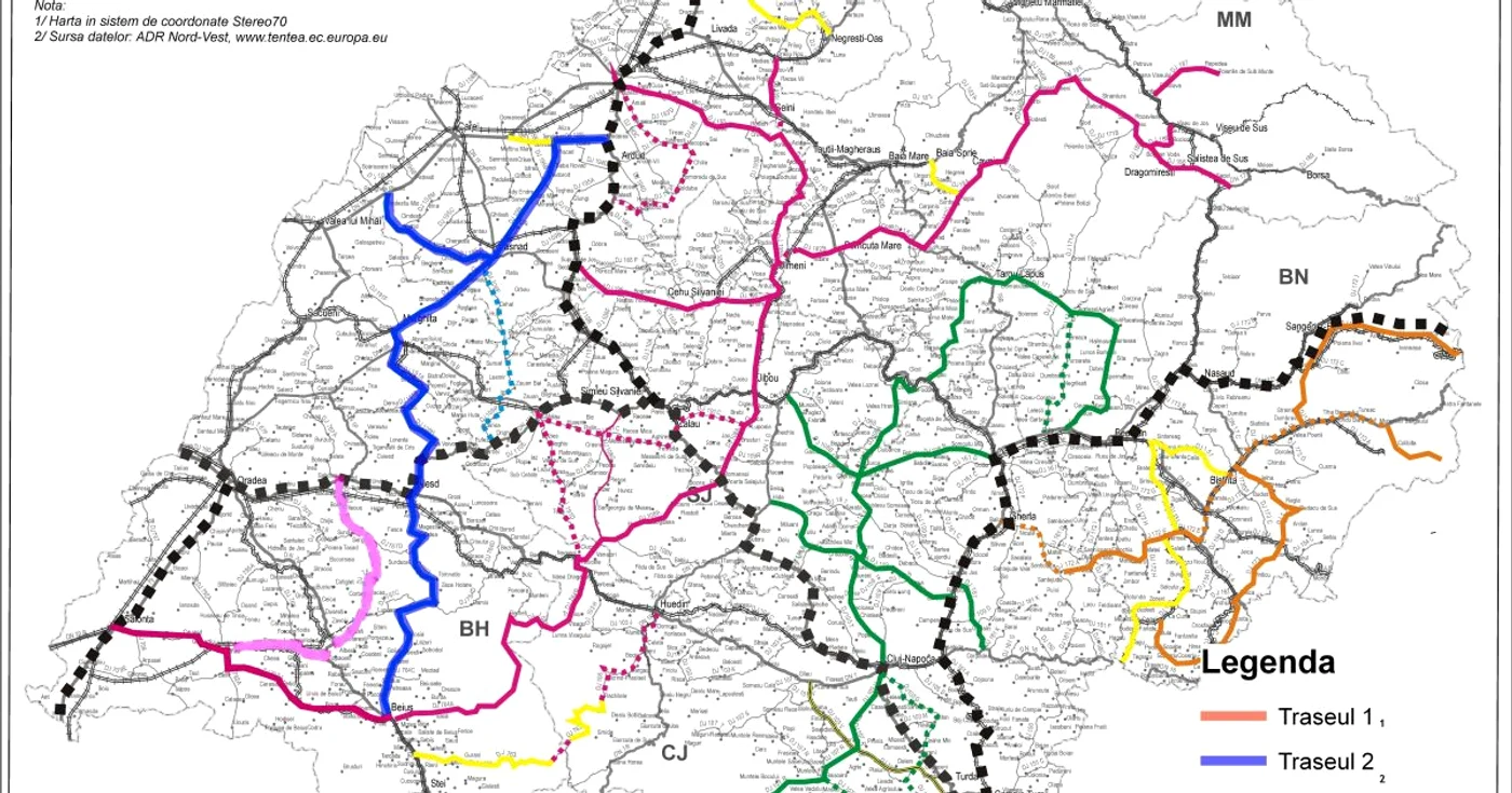 Harta drumurilor ce vor fi reabilitate din ban europeni
