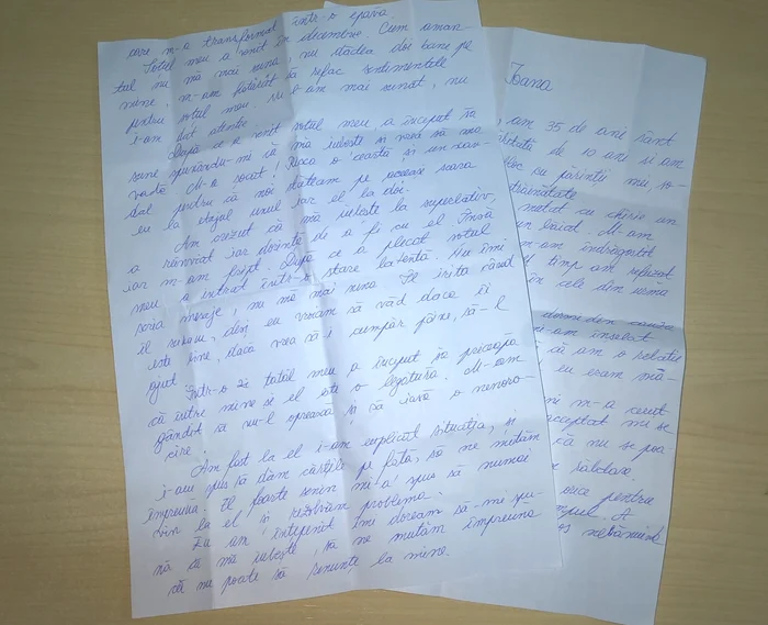 Scrisoarea unei femei prinsă între soţ şi amant