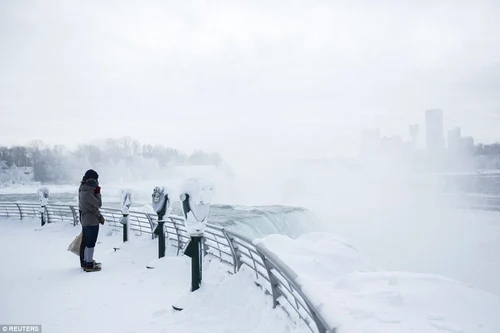 A inghetat cascada Niagara FOTO Daily Mail