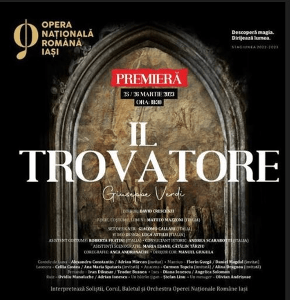 Premieră la Opera din Iași, „Trubadurul” de Verdi