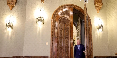 Conferință de presă organizată de președintele interimar Ilie Bolojan la Palatul Cotroceni, în București. FOTO Inquam Photos / Octav Ganea 