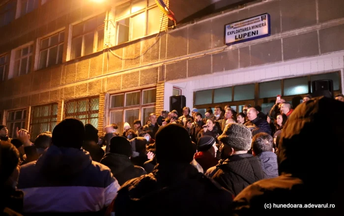 Protest la Lupeni. Foto: ADEVĂRUL. Daniel Guţă