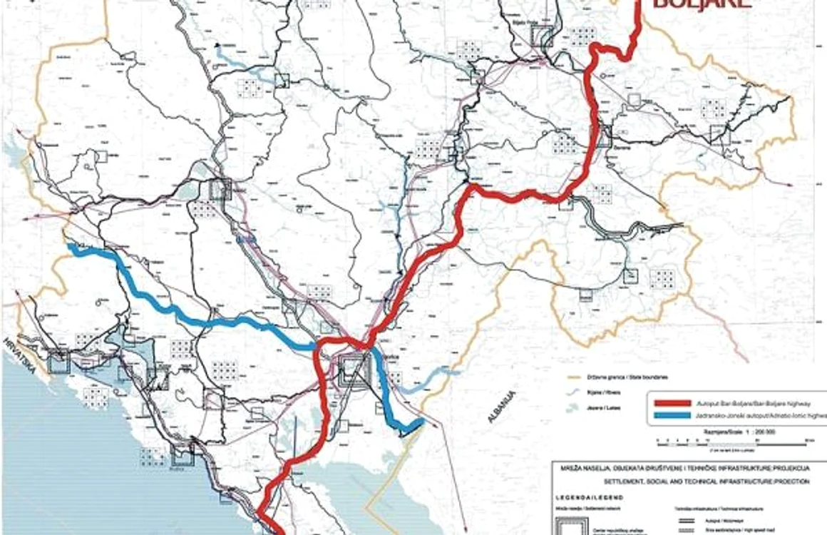 Autostrada Muntenegru Serbia