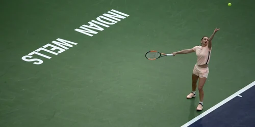 Simona Halep în meciul contra cehoaicei Kristyna Pliskova la turneul Indian Wells în California Statele Unite ale Americii FOTO Guliver / Getty images