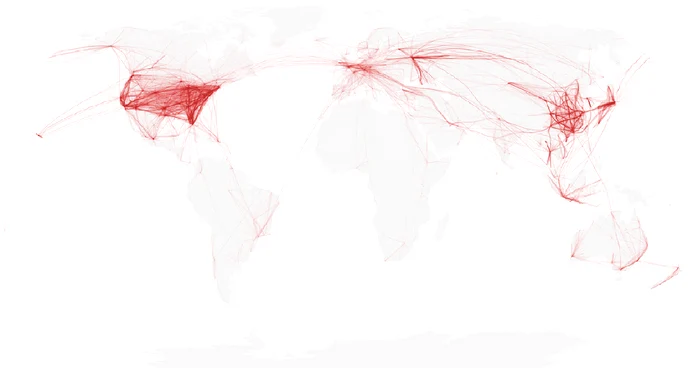 trafic aerian evolutie coronavirus